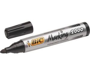 Caja de Rotuladores Punta Fibra Acrílica Permanente Bic Marking 2000/ 4.9mm/ 12 unidades/ Negros