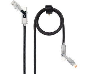 Nanocable Cable USB-C+USB-A/M LIGHTNING+USB-C/M 2M