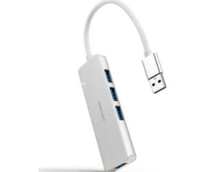 Nanocable Hub USB 3.0 4 x USB 3.0 10cm. Gris