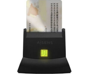 Lector de DNI y Tarjetas Aisens ASCR-SN05-BK/ USB 2.0/ Negro