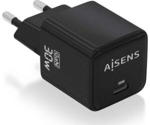 Cargador Aisens Gan 30w 1xusb-c Pd3.0 Qc4.0 Negro