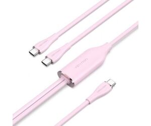CABLE USB-C/M A 2xUSB-C/M 1.5 M ROSA VENTION