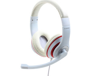 Auriculares Gembird Mhs-03-wtrd Blanco Rojo Microfono Alambrico 3.5mm