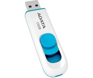 Memoria usb 2.0 adata c008 32gb blanco - azul