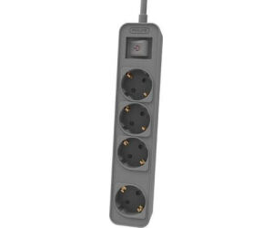Regleta con Interruptor Philips CHP2144G/62/ 4 Tomas de corriente/ Cable 1.5m/ Gris