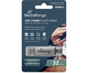 Pendrive Combo 64gb Usb 3.2 Mediarange