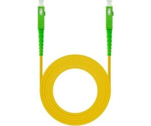 Cable De Fibra Optica Sc/apc A Sc/apc Simplex Lszh 100 M Amarillo Nanocable