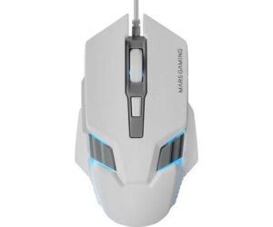 Ratón Gaming Mars Gaming MM024/ Hasta 4000 DPI/ Blanco