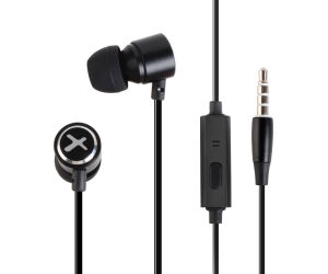 Auriculares phoenix de botón con microfono manos libres colgar y descolgar en cable conector jack 3.5 color negro