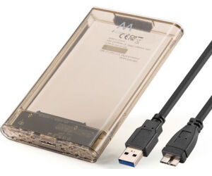 Ewent EW7069 caja para disco duro externo Caja externa para unidad de estado sólido (SSD) Transparente 2.5"