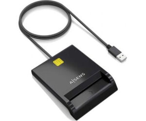 Lector de DNI y Tarjetas Aisens ASCR-SN06-BK/ USB 2.0/ Negro