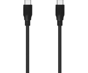 Cable USB 3.2 Tipo-C Aisens A107-0704 20GBPS 5A 100W/ USB Tipo-C Macho - USB Tipo-C Macho/ Hasta 100W/ 20Gbps/ 2m/ Negro