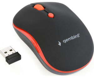 Raton Gembird Optico Negro/rojo Rf Inalambrico Pilas