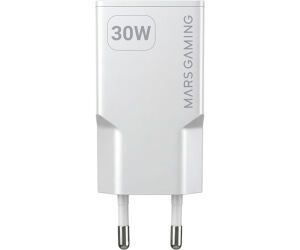 CARGADOR USB PARED USB-C + USB-A GaN 30W BLANCO MARS GAMING