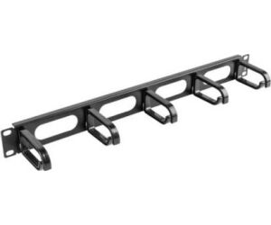 Organizador de cables lanberg 5 anillas 19 pulgadas 1u tipo b negro