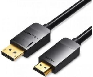 Cable Conversor Vention HADBI/ DisplayPort Macho - HDMI Macho/ 3m/ Negro