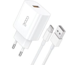 Cargador Cool  Usb-c 12w 2.4 Amp White Cable 1.2m