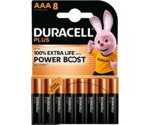 Pack de 8 Pilas AAA Duracell Plus Power Boost DPBLR3B8/ 1.5V/ Alcalinas