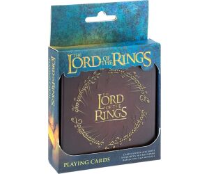 Baraja de cartas en caja metálica paladone el señor de los anillos