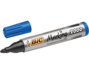 Caja de Rotuladores de Punta Fibra Acrílica Permanente Bic Marking 2000/ 4.9mm/ 12 unidades/ Azules