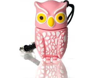 Pendrive 32GB Tech One Tech Búho Plumi Rosa USB 2.0