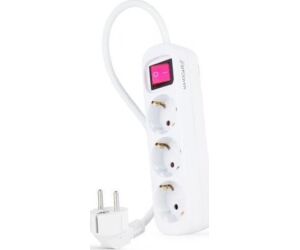 Nanocable Regleta 3 Tomas Interruptor Blanco