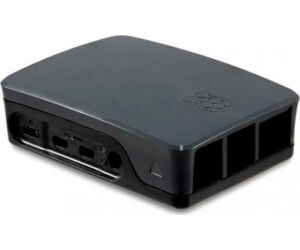 Carcasa raspberry pi 4 negra y gris