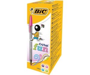 Caja de Bolígrafos de Tinta de Aceite Bic Cristal Fun 895793/ 20 unidades/ Colores Surtidos