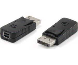 Adaptador displayport a mini dp equip macho - hembra - negro
