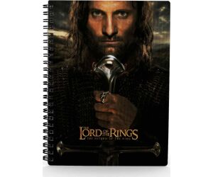 Libreta efecto 3d sd toys el señor de los anillos aragorn