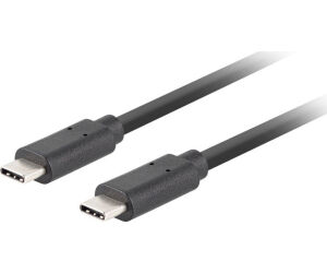 Cable usb tipo c lanberg 3.1 - macho - macho - 10gb - s - pd 100w - 1m - negro