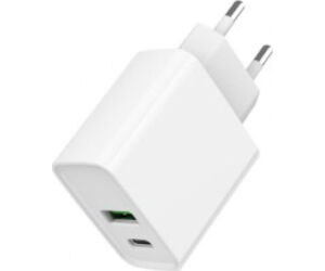 Cargador Rapido Usb Gembird De 2 Puertos Y 20 W, Blanco