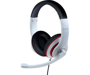 Auriculares Gembird Mhs-03-wtrdbk Blanco Negro Rojo Microfono Alambrico Jack