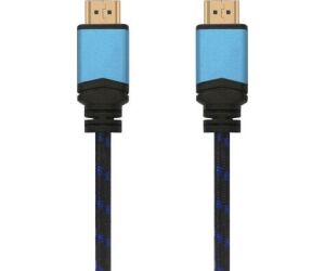 Cable HDMI 2.0 4K Aisens A120-0358/ HDMI Macho - HDMI Macho/ Hasta 10W/ 2250Mbps/ 3m/ Negro/ Azul