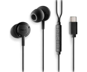 Auriculares Intrauditivos NGS Cross Step/ con Micrófono/ USB Tipo-C/ Negros