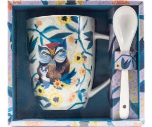 Taza con cuchara enesco buhos