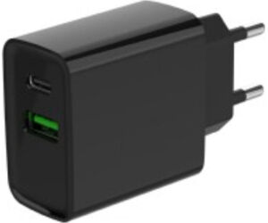Cargador Rapido Usb Gembird De 2 Puertos Y 20 W, Negro