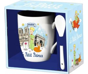 Taza con cuchara enesco el principito arcoiris