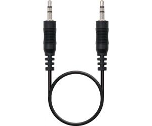 Cable Estéreo Nanocable 10.24.0120/ Jack 3.5 Macho - Jack 3.5 Macho/ 20m/ Negro