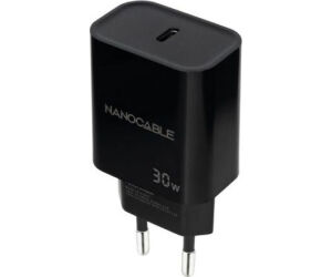 Nanocable Cargador pared USB-C PD 30W Negro