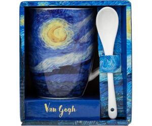 Taza con cuchara enesco noche estrellada