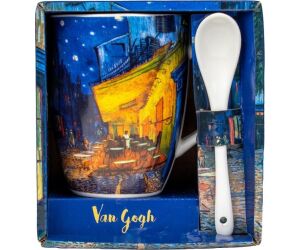 Taza con cuchara enesco terraza de café por la noche van gogh