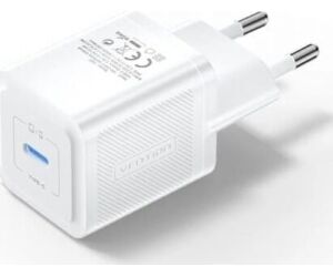 Cargador de Pared GaN Vention FEPW0-EU/ 1xUSB Tipo-C/ 20W