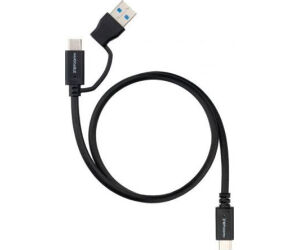 Nanocable Cable USB-C+USB-A/USB-C 3.2 GEN2 1 M