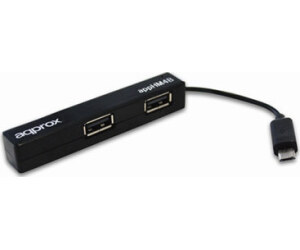 Android Micro Hub 4 Puertos Usb Negro Approx