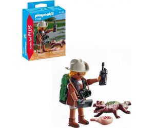 Playmobil investigador con caimán