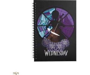 Libreta cinereplicas wednesday addams - miercoles y violonchelo