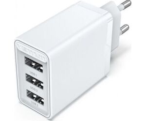 CARGADOR PARED/VIAJE 3xUSB-A 12W BLANCO VENTION