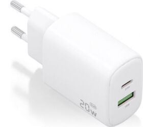 Aisens Cargador GaN 20W USB-C PD 3.0 USB-A QC3.0