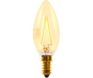 Bombilla led silver electronic filamento edison vela 3w=20w -  e27 -  2.200k -  320º -  300 lm -  luz extra calida -  a++